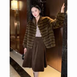 New Eco-friendly Mink Purple Mink Plush Faux Fur Coat Autumn Winter Loose Stand-up Collar Short Coat Women with A High-end Feel