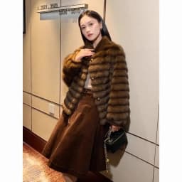 New Eco-friendly Mink Purple Mink Plush Faux Fur Coat Autumn Winter Loose Stand-up Collar Short Coat Women with A High-end Feel