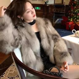 Fuzzy Faux Fox Fur Women Jacket Korean Elegant Collarless Coat Long Sleeve Thick Warm Chic Luxury Winter Outerwear Top