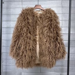 DEAT 2026 Winter Winter Fashion Imitation Fur Coat For Women Loose Solid Color O-neck Long Sleeve Warm Jacket Female 11A06488