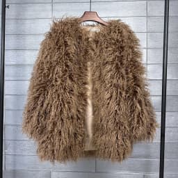 DEAT 2026 Winter Winter Fashion Imitation Fur Coat For Women Loose Solid Color O-neck Long Sleeve Warm Jacket Female 11A06488