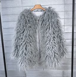 DEAT 2026 Winter Winter Fashion Imitation Fur Coat For Women Loose Solid Color O-neck Long Sleeve Warm Jacket Female 11A06488