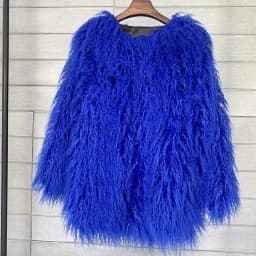 DEAT 2026 Winter Winter Fashion Imitation Fur Coat For Women Loose Solid Color O-neck Long Sleeve Warm Jacket Female 11A06488