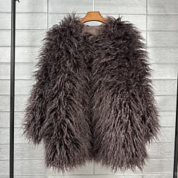 DEAT 2026 Winter Winter Fashion Imitation Fur Coat For Women Loose Solid Color O-neck Long Sleeve Warm Jacket Female 11A06488