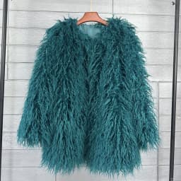 DEAT 2026 Winter Winter Fashion Imitation Fur Coat For Women Loose Solid Color O-neck Long Sleeve Warm Jacket Female 11A06488