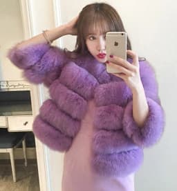 2025 Winter Women's Faux Fur Coar Plaid Solid Long Hair Artificial Fur Jacket For Female Comfortable Lady Faux Fox Fur Jacket