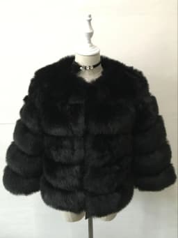 2025 Winter Women's Faux Fur Coar Plaid Solid Long Hair Artificial Fur Jacket For Female Comfortable Lady Faux Fox Fur Jacket