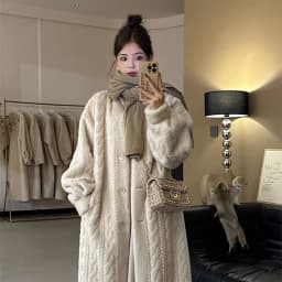 High-Quality Imitation Fur Coat For Women's Winter 2025 Long Environmentally Friendly Fur Thick Over Knee long Mink Fur Coat Pop