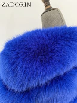 ZADORIN Luxury Irregular Splicing Lapel Short Faux Fur Jacket Women Long Sleeve Fluffy White Faux Fur Coat Women Winter Jackets
