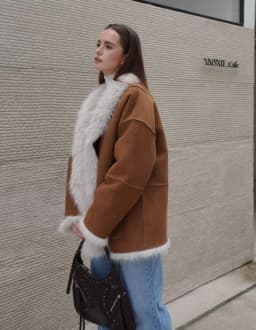 Women two side wear Fur Coat Single‑Breasted Warm Fluffy Plush Jacket Elegant Autumn Winter Outerwear