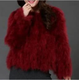 Harppihop 13 colors fashion sexy Ostrich wool turkey fur women coat feather short plus size jacket winter festival long sleeve