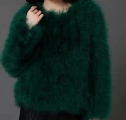 Harppihop 13 colors fashion sexy Ostrich wool turkey fur women coat feather short plus size jacket winter festival long sleeve