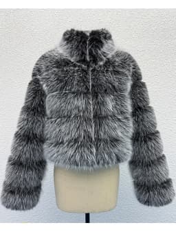 ZADORIN Elegant Stand Collar Long Sleeve Fluffy Faux Fur Coat Woman Clothing Thicken Faux Fur Jackets Winter Coats for Woman Top