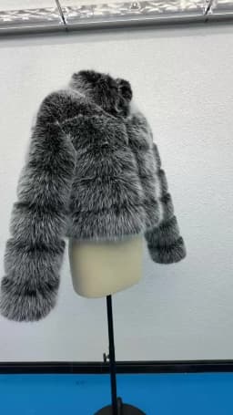 ZADORIN Elegant Stand Collar Long Sleeve Fluffy Faux Fur Coat Woman Clothing Thicken Faux Fur Jackets Winter Coats for Woman Top