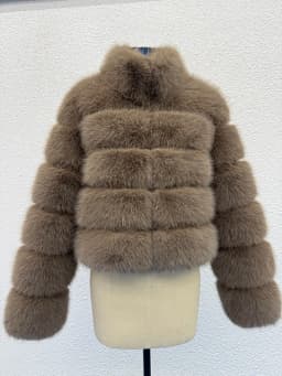 ZADORIN Elegant Stand Collar Long Sleeve Fluffy Faux Fur Coat Woman Clothing Thicken Faux Fur Jackets Winter Coats for Woman Top