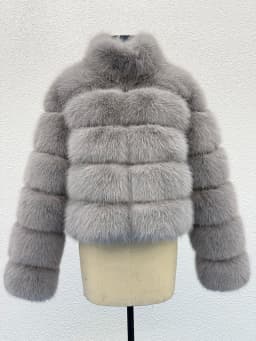 ZADORIN Elegant Stand Collar Long Sleeve Fluffy Faux Fur Coat Woman Clothing Thicken Faux Fur Jackets Winter Coats for Woman Top