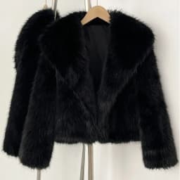 DEAT Winter 2026 Fashion Faux Fox Fur Coat For Women Elegant High-end Solid Color Short Warm Loose Jackets Female 11C580
