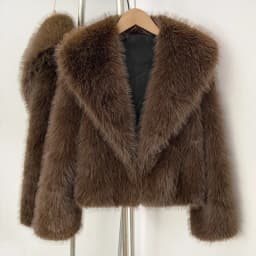 DEAT Winter 2026 Fashion Faux Fox Fur Coat For Women Elegant High-end Solid Color Short Warm Loose Jackets Female 11C580