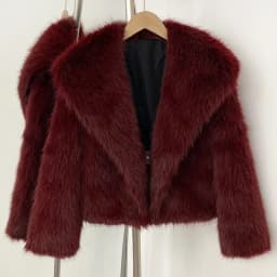 DEAT Winter 2026 Fashion Faux Fox Fur Coat For Women Elegant High-end Solid Color Short Warm Loose Jackets Female 11C580