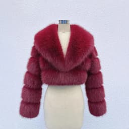 DEAT 2026 Winter Fashion Faux Fur Coat For Women Eco-friendly Fox Fur Short Style Large Fur Collar High Waist Jacks 11C688