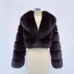 DEAT 2026 Winter Fashion Faux Fur Coat For Women Eco-friendly Fox Fur Short Style Large Fur Collar High Waist Jacks 11C688