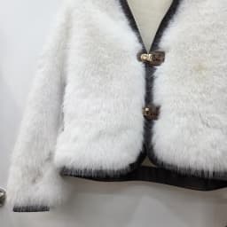 DEAT 2026 Winter Fashion Style Loose V-neck Faux Mink Fur Coat Short Coats For Women Soft Single Breasted Jackets 29B296