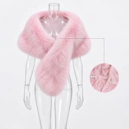 Talenza Pink Faux Fur Shawl Fashion Autumn Warm Streetwear Fuzzy Patchwork Faux Fur Shawl Elegant Casual Women's Cape Outwear