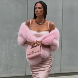 Talenza Pink Faux Fur Shawl Fashion Autumn Warm Streetwear Fuzzy Patchwork Faux Fur Shawl Elegant Casual Women's Cape Outwear