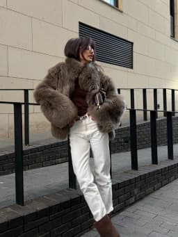 Women Chic Loose Furry Fur Coat Stand-up Collar Solid Color Full Sleeves Keep Warm Thick Coats 2025 New Fashion Daily Outerwear