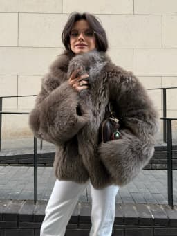 Women Chic Loose Furry Fur Coat Stand-up Collar Solid Color Full Sleeves Keep Warm Thick Coats 2025 New Fashion Daily Outerwear