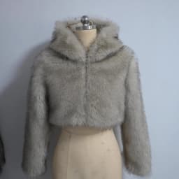 Fashion Women's Hooded Faux Fur Coat Autumn Winter 2026 Warm Fluffy Short Jacket Female Loose Long Sleeve Plush Outerwear