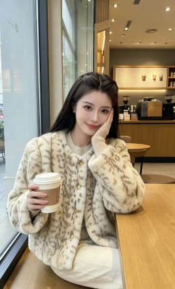 SMTHMA Women Faux Fur Coats Leopard Print Full Sleeve O-Neck Coat Thick Warm Y2k Streetwear Elegant Splice Autumn Winter Jacket