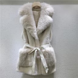 Women Faux Fur Vest Coats Jackets Turn Down Collar Vests Coat Thick Warm Y2k Streetwear Jacket Elegant Sleeveless Autumn Winter