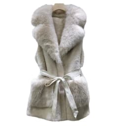 Women Faux Fur Vest Coats Jackets Turn Down Collar Vests Coat Thick Warm Y2k Streetwear Jacket Elegant Sleeveless Autumn Winter