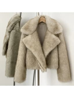 Mumaroho 2026 Winter Autumn Women Faux Fur Jacket Coat Striped Long Sleeve Thick Warm Outwear Fluffy Coat For Women
