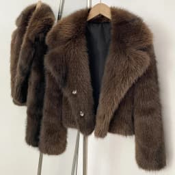 Mumaroho 2026 Winter Autumn Women Faux Fur Jacket Coat Striped Long Sleeve Thick Warm Outwear Fluffy Coat For Women