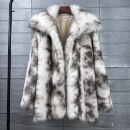 Women Faux Fur Coats Jackets Turn Down Collar Mid Length Coat Thick Warm Y2k Streetwear Jacket Elegant Outerwear Autumn Winter
