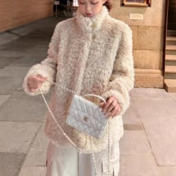Women Faux Shearling Fur Coats Solid Fur Jackets Cotton Linen Stand Collar Long Sleeves Single Breasted Loose Casual 2026 Winter