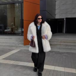 Furry Coat Women Warm Long Sleeve Loose Jacket Turn Down Collar Cardigan Solid Thick Faux Fur Coats Elegant Autumn Winter