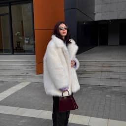 Furry Coat Women Warm Long Sleeve Loose Jacket Turn Down Collar Cardigan Solid Thick Faux Fur Coats Elegant Autumn Winter