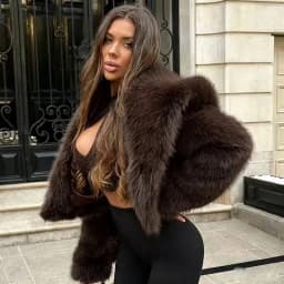 ZADORIN Fashion Women Brown Faux Fox Fur Coat Loose Hooded Thick Warm Fluffy Jacket Fashion Winter Short Plush Outerwear Coats