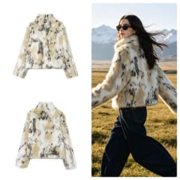 KONDALA Casual Leopard Faux Fur Jackets Women Long Sleeve Buttons Loose Jackets Fashion 2025 Autumn Winter Thick Warm Outwears