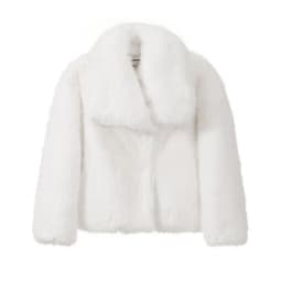 Neo Mint Chic Street Furry Collar Faux Fur Coat Women 2024 Winter Hot Girls Snow White Mountain Fashion Fluffy Fox Fur Jacket