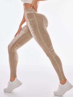  Women Sport Yoga Leggings Faux Jeans Skinny Tight Seamless Fitness Outerdoor Pants