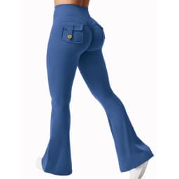 Fitness Yoga Leggings for Women Button Pocket Gym Leggings High Waist Butt Liftting Tights Leggins