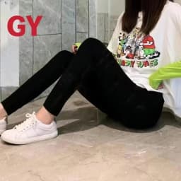 Four Seasons High Waist Stretch Women Leggings All-match Shiny Hot Diamonds Skinny Pants Thicken Fleece Ankle-length Leggings