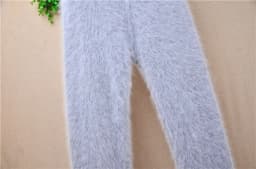 Ladies Women Autumn Winter Hairy Warm Angora Rabbit Hair Knitted Mink Cashmere Underwear Trousers Thernal Leggings Pants