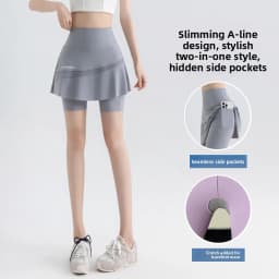 High Waist Yoga Pants Women's Thin Sporty Bottom Skirt Two-Piece Suit Gold Wing Summer Autumn Elastic Leggings