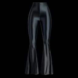 Women's High Waist Glossy Shiny Smooth Yoga Fitness Dance Leggings Solid Color Bell-Bottoms Opaque Disco Pants Trousers MJINM