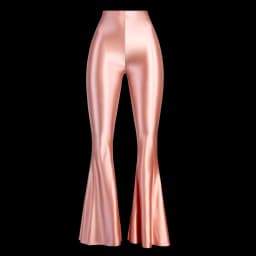 Women's High Waist Glossy Shiny Smooth Yoga Fitness Dance Leggings Solid Color Bell-Bottoms Opaque Disco Pants Trousers MJINM